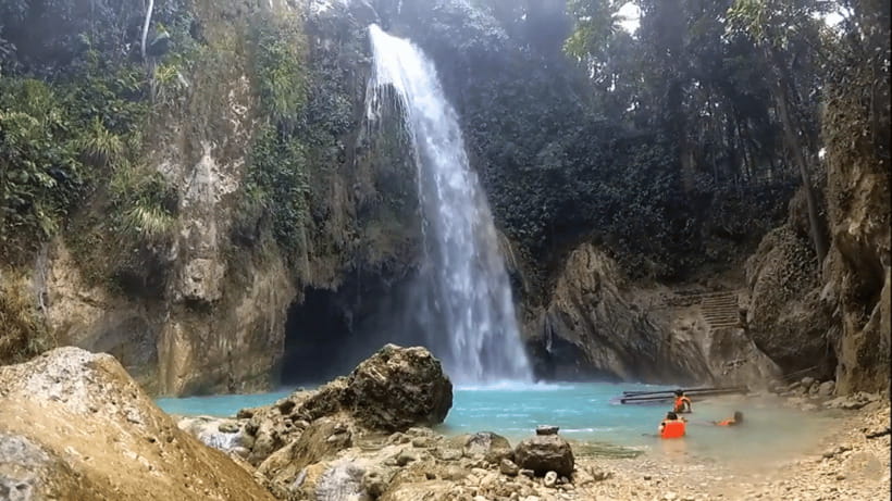 Cebu: Inambakan, Kawasan, and Mantayupan Waterfalls Tour - Kawasan Falls in Badian: turquoise swims, bamboo rafts, and one important check