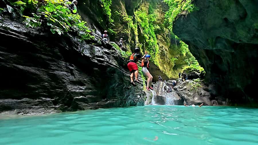 Cebu: Osmeña Peak and Kawasan Canyoneering Day Tour - The Main Falls Finish and the Filipino Lunch Reset